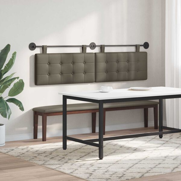 vidaXL Hangend Hoofdeinde Wandgemonteerd Nep Leer