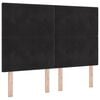 vidaXL Hoofdbord Zwart 144 cm Fluweel