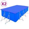 vidaXL Zwembadhoezen 2 st rechthoekig 90 g/m&sup2; 540x270 cm PE