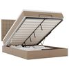 vidaXL Ottoman bed met matras 140x190cm kunstleer cappuccinokleurig