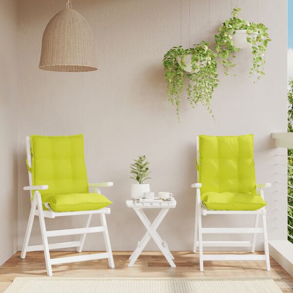 vidaXL Stoelkussens 2 st lage rug oxford stof felgroen