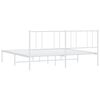 vidaXL Bedframe met hoofdbord metaal wit 183x213 cm