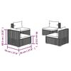 vidaXL 4-delige Loungeset met kussens poly rattan grijs