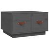 vidaXL Salontafel 60x53x35 cm massief grenenhout grijs