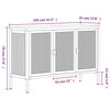vidaXL Dressoir 105x35x70 cm glas en staal zwart