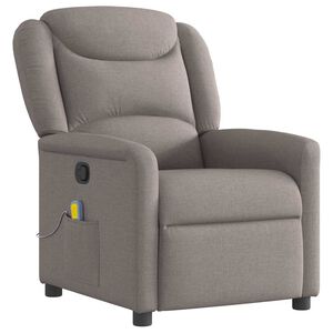 vidaXL Massagestoel verstelbaar stof taupe