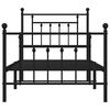 vidaXL Bedframe met hoofd- en voeteneinde metaal zwart 90x190 cm