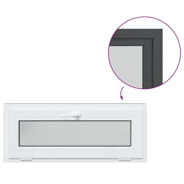 vidaXL Kelderraam "RISOR" 100x40 cm Kantelbaar 3-voudig glas Antraciet