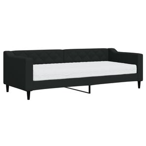 vidaXL Slaapbank met matras 80x200 cm stof zwart