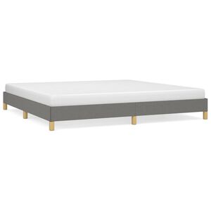 vidaXL Bedframe zonder matras stof donkergrijs 200x200 cm