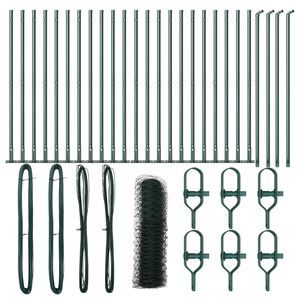 vidaXL Afrasteringspaal Groen