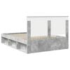vidaXL Bedframe met hoofdeinde Beton 160 x 200 cm Massief grenenhout