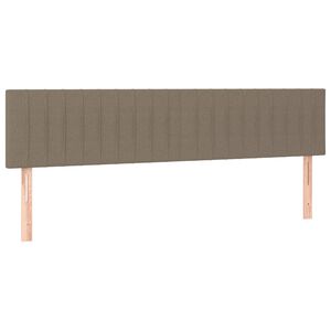 vidaXL Hoofdborden 200x5x78/88 cm stof taupe