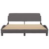 vidaXL Bedframe "Dover" kunstleer grijs 160x200 cm