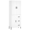 vidaXL Hoge kast 69,5x34x180 cm bewerkt hout wit