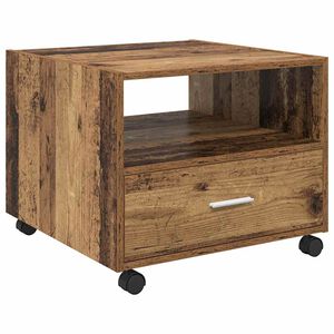 vidaXL Salontafel met lade Oud Hout 55 x 55 x 45cm Bewerkt hout