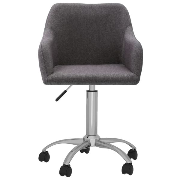 vidaXL Eetkamerstoelen draaibaar 2 st stof taupe