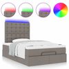 vidaXL Ottoman bed met matras en LED's 120x200cm stof taupe
