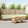 vidaXL Buiten bankenset met kussen 8 pcs Natuurlijk en Cr&egrave;me