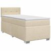 vidaXL Boxspringbed met matras Cr&egrave;mekleurig 90 x 200 cm Stof