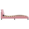 vidaXL Bedframe zonder matras "Hanko" fluweel roze 100x200 cm