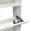 vidaXL Schoenenkast met 4 spiegels 63x17x134 cm wit