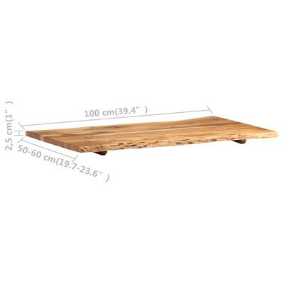 vidaXL Tafelblad 100x(50-60)x2,5 cm massief acaciahout