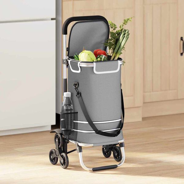 vidaXL Winkel trolley Grijs 47 x 39 x 100.5 cm Oxford stof