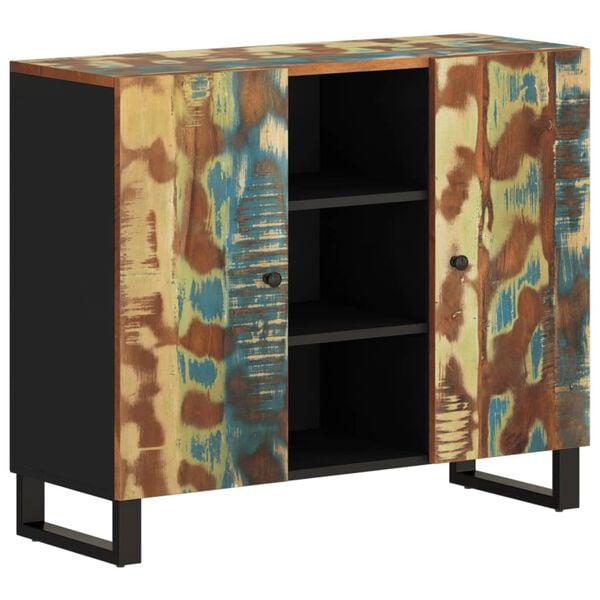 vidaXL Dressoir met 2 deuren 90x33x75 cm massief gerecycled hout