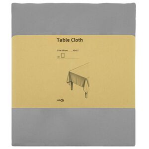 vidaXL Tafelkleed 5 st Rechthoekig Lichtgrijs 110 x 180 cm Polyester
