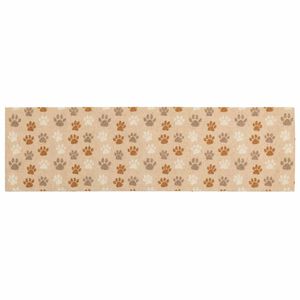 vidaXL Keuken Vloerkleed Beige poten 150 x 45 cm 100% Polyamide