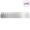 vidaXL Gazonranden 10 pcs Zilver 103 x 0,05 x 22 cm Roestvrij staal