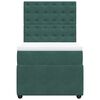 vidaXL Boxspring met matras fluweel donkergroen 100x200 cm