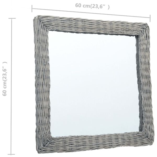 vidaXL Spiegel 60x60 cm wicker
