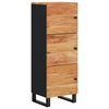 vidaXL Hoge kast met 3 deuren 40x33x110 cm massief acaciahout en ijzer