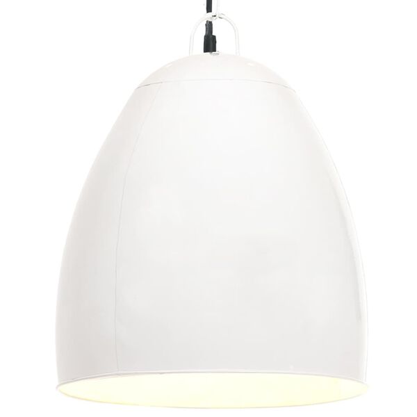 vidaXL Hanglamp industrieel rond 25 W E27 42 cm wit