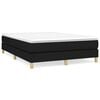 vidaXL Boxspring bed stof zwart 140x200 cm