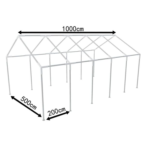 vidaXL Frame voor partytent 10x5 m staal
