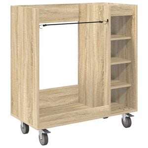 vidaXL Golfkast met wiel Effen Sonoma Eiken 90 x 45 x 98 cm