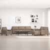 vidaXL 4-delige Loungeset met kussens stof taupe
