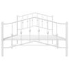 vidaXL Bedframe met hoofd- en voeteneinde metaal wit 100x200 cm