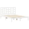 vidaXL Bedframe massief hout wit 150x200 cm