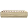 vidaXL Bedframe bewerkt hout sonoma eikenkleurig 135x190 cm