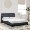 vidaXL Bedframe zonder matras 140x200 cm fluweel donkergrijs