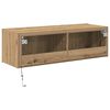 vidaXL TV Wandkast Artisan Eiken 100 x 35 x 31 cm Bewerkt hout