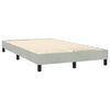 vidaXL Boxspring met matras fluweel lichtgrijs 120x220 cm