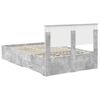 vidaXL Bedframe met hoofdeinde Beton Grijs 120 x 190 cm Bewerkt hout