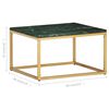 vidaXL Salontafel 60x60x35 cm echt steen met marmeren textuur groen