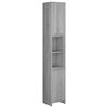 vidaXL Badkamerkast 30x30x183,5 cm bewerkt hout grijs sonoma eiken