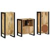 vidaXL Badkamermeubelset met plank 3 pcs Bruin Massief Mango Hout